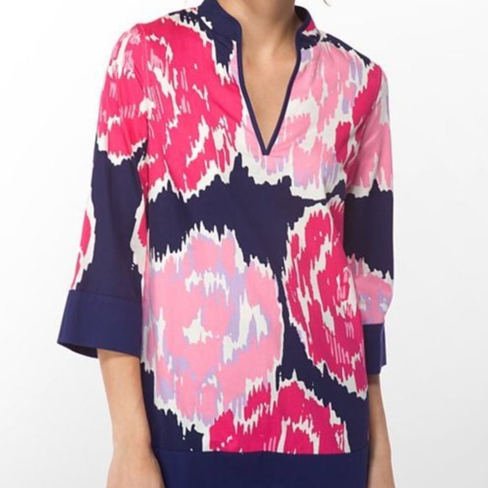Lilly Pulitzer Bright Navy Brava Ciara Tunic